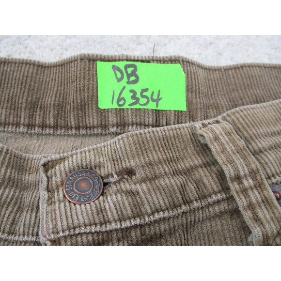 VINTAGE Levis Jeans Men 33x25 Brown White Tab Corduroy Bootcut Western 80s USA - Picture 11 of 14